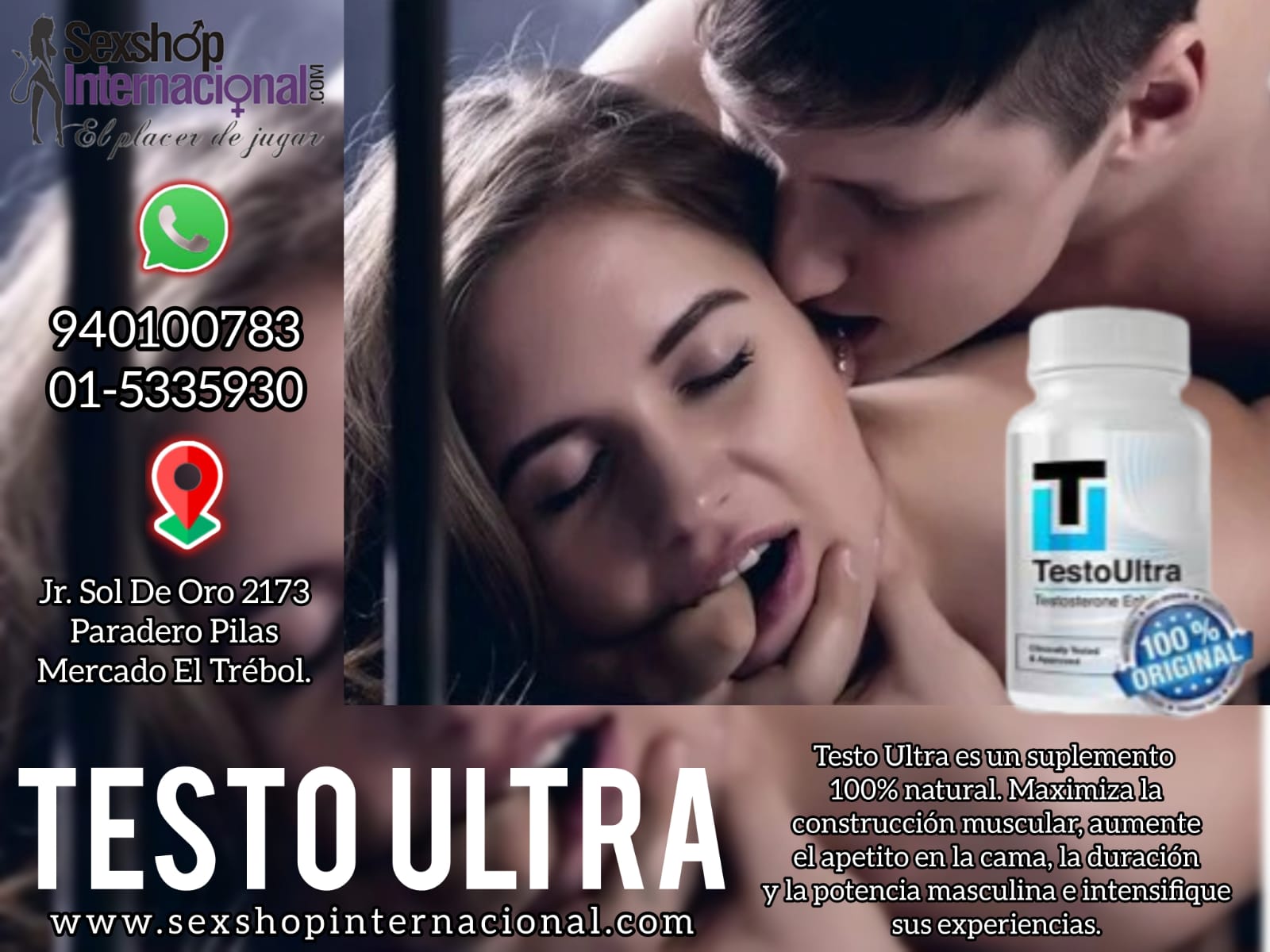 Testo ultra potencia natural- SEXSHOP PLAZA NORTE.